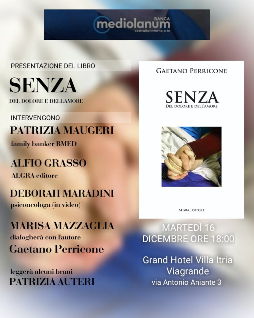 Viagrande, “Senza. Del dolore e dell’amore” di Gaetano Perricone