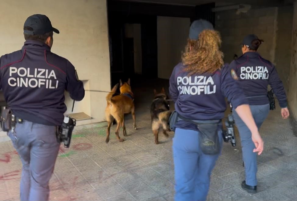 Cani antidroga a San Cristoforo: sequestrati 1,5 kg di marijuana