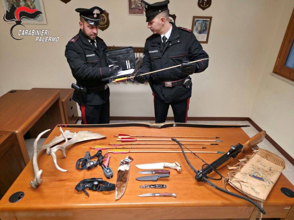 Madonie, denunciati tre bracconieri con archi e frecce