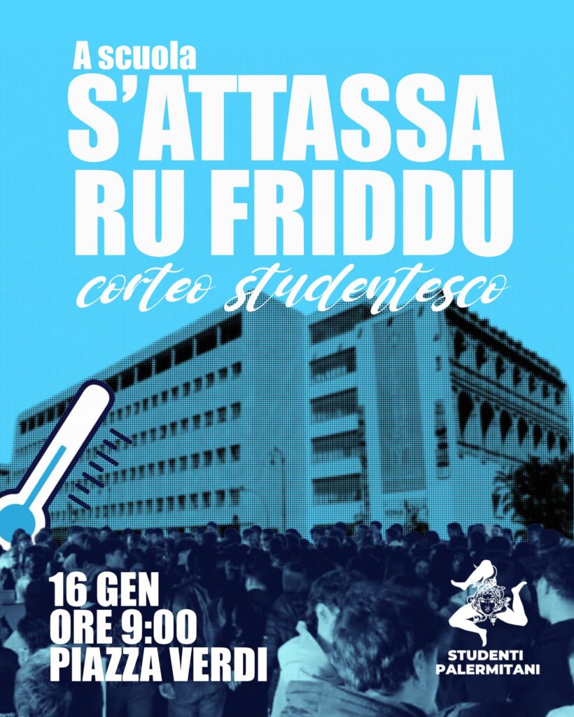 Scuole al freddo a Palermo: domani studenti in piazza