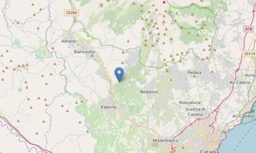 Terremoto nel Catanese, registrata magnitudo 2.7