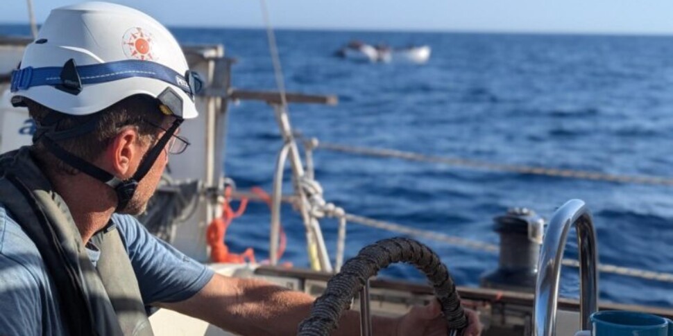 La nave ong Trotamar III fermata a Lampedusa dopo lo sbarco di migranti