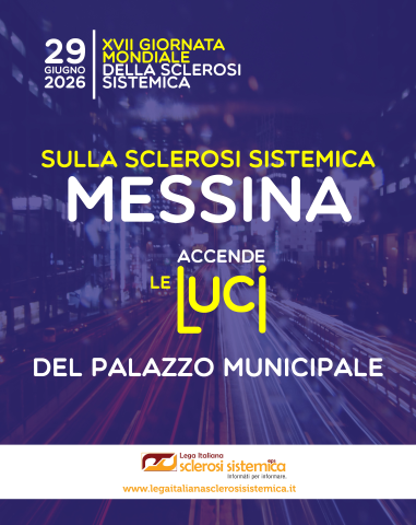 Palazzo Zanca si illumina di viola: il Comune di Messina aderisce alla XVII Giornata Mondiale della Sclerosi Sistemica