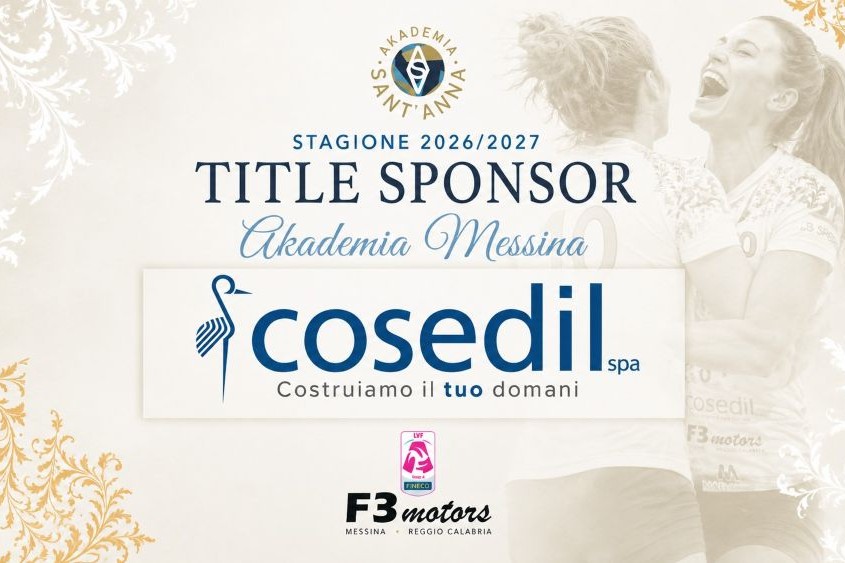 Akademia Sant’Anna, Cosedil nuovo main sponsor. “Insieme per costruire il domani”
