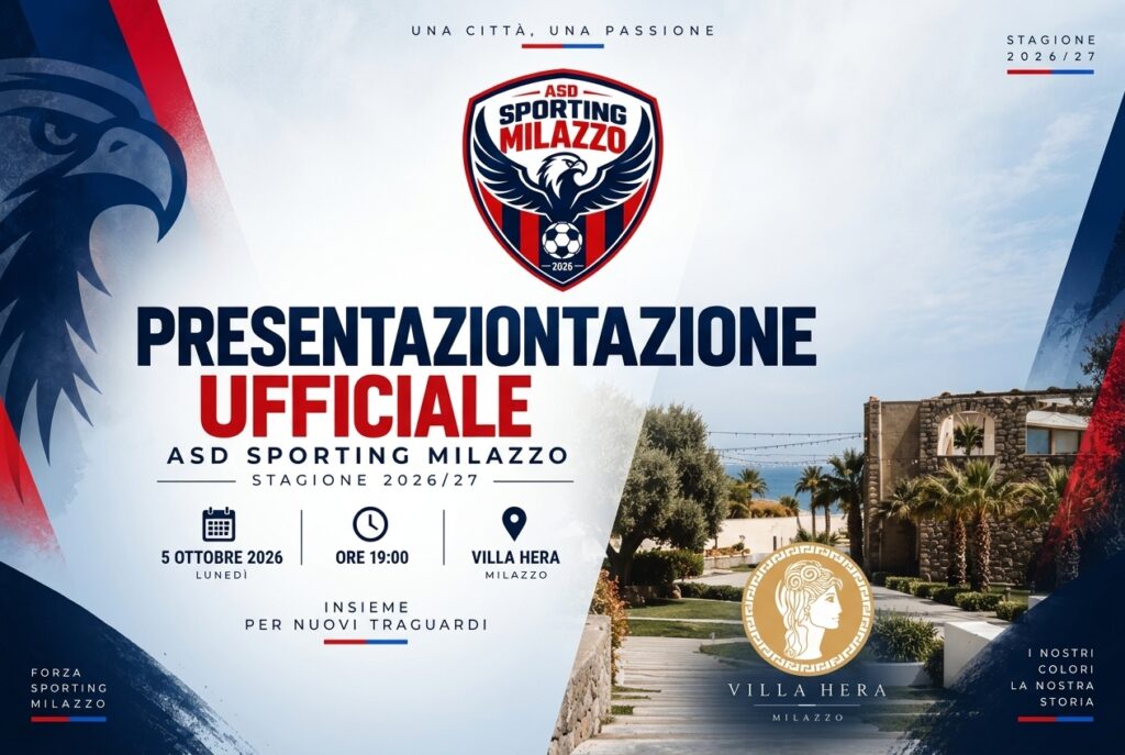Nasce lo Sporting Milazzo. Sabato 5 ottobre la presentazione a Villa Hera